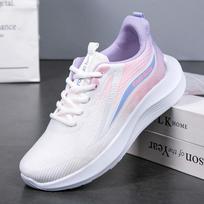 Lace-up women's lightweight non-slip shock-absorbing breathable women's running shoes women's shoes mesh spring soft-soled casual shoes 36
