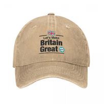 Make Britain Great Again Baseball Cap Retro Distressed Cotton Reform UK Sun Cap Men Women Outdoor Summer Adjustable Caps Hat One Size