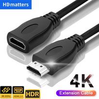 HDMI prailginimo laidas 4K 60Hz HDR HDMI 2.0 laidas HDMI 2.0 kištukas į lizdą prailginimo laidas Kable skirtas PS5 Xbox HDTV PC Monitoriui 0.2M Nikel plated juoda