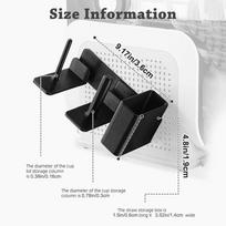 Cup Organizer For Ninja Slushie Machine FS301 & FS300-3-in-1 Side-Mounted Holder For Cups juoda
