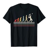 Summer Fun Tennis Evolution Mens Sports Retro Gift Round Neck Tshirt Young Mens 100 Cotton Street Breathable Short Sleeve M