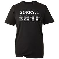 Atsiprašau, man nusispjauti T-shirt Gitara Akordai Juokinga Paslėpta Žinutė Laisvalaikio Unisex Dovana Marškinėliai XXL gray