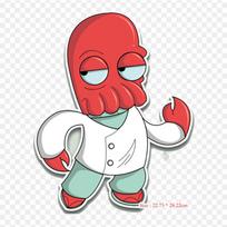Cartoon Bender Zoidberg Iron on Heat Transfer Printing Vinyl Patches Sticker for Clothes DIY Appliques Washable Patches