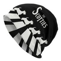 The Scotties Beanie Bonnet Megztos kepurės Moteriškos Unisex Mados Škotijos terjeras Šuo Šiltas Žiemos Skullies Beanies Kepurės slidinėjimui Skullies Beanie Hat