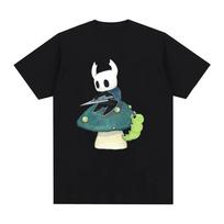 Anime Hollow Knight T Shirt Unisex Harajuku Aesthetic Graphic Cute Knight Grub Tshirt Unisex Vintage Cotton Tee Shirt Korea Tops 2XL gray