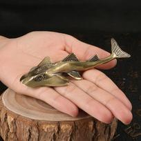 Žalvarinė Jūrinė Žuvis Plačiaburnė Gitaržuvė Metalinė Figūrėlė Vintažinis Namų Dekoravimas Stalo Dekoracija Rhina Ancylostoma Kieto Vario Medžiaga