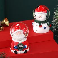 Kalėdinė kristalinė rutulio muzikinė dėžutė žibinto papuošalas Christmas Series (Random Styles) red