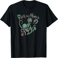 Rick and Morty Tentacle Trouble Logo T-Shirt S įvairiaspalvis