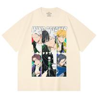 230 Gsm 100% Cotton Wind Breaker V1 Print Unisex Heavy Cotton T Shirt XS abrikosas