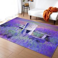 Kaimiškas Alyvos Gėlės Violetinės Levandos Augalo Kilimai Miegamajam Svetainei Moderniam Namui Grindims Didelis Neslystantis Kilimas Įėjimo Durų Kilimėlis 40x60cm gray