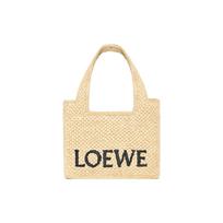 Loewe Font Tote With Detachable Adjustable Shoulder Strap In Natural Color Women Tote Bag A685V46X01-2123 Basic Set (Bag+Dust Bag)