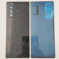 Glass Back Lid Door For Sony Xperia 5 Hard Battery Cover Rear Housing Shell With Camera Lens Adhesive juoda