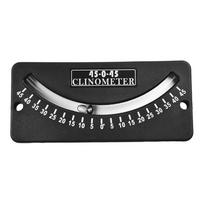 ABS Inclinometer with Clear Dual-Scale Markings 25 0 25 45 0 45 10 0 10 for Avalanche and Trail Slope Measurement