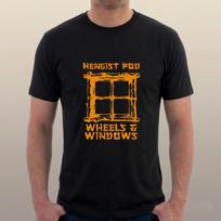 Hengist Pod T-shirt Wheels and Windows Carry On Cleo Fan Tee By Sillytees XXXXL