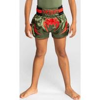 Venum Inferno Kids Muay Thai šortai, chaki/oranžiniai