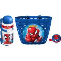 Dviračio rinkinys Spiderman (krepšelis, gertuvė, skambutis)