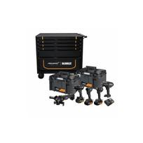 DCK5555MP3T DeWALT McLaren Edition 18V įrankių rinkinys su mobiliu įrankių vežimėliu (3x5.0 Ah)