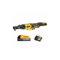 DCF520E1 DeWALT 18V akumuliatorinė terkšlė su keičiamomis galvutėmis 1/4", 3/8", 1/4" HEX (1x1.7 Ah)