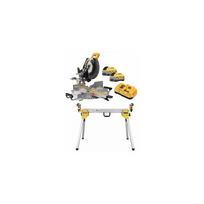 DCS782XW2 DeWALT 18V skersinio pjovimo staklės 305 mm + DE7033 kompaktiškas skersinio pjovimo staklių stalas (2x8.0 Ah)