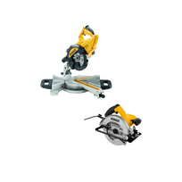DWS774 DeWALT 216 mm skersinio pjovimo staklės 1400W + DWE5615 DeWALT 190 mm diskinis pjūklas 1500W