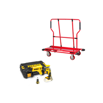 DCF620NK DeWALT 18V akumuliatorinis juostinis suktuvas  + PW1000 gipskartonio plokščių vežimėlis