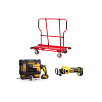DCF620P2K DeWALT 18V gipskartonio suktuvas (2x5.0 Ah) + DCE555N freza + PW1000 plokščių vežimėlis