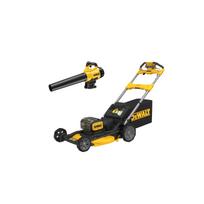 DCMWSP156N DeWALT 2x18V savaeigė akumuliatorinė žoliapjovė + DCM562PB 18V lapų pūstuvas