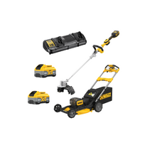 DCMK202W2 DeWALT 18V savaeigės žoliapjovės ir sulankstomo trimerio rinkinys (2x8.0 Ah)
