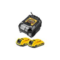 DCB1102D2 DeWALT 18V akumuliatorių ir kroviklio rinkinys (2x2.0 Ah)