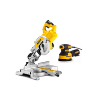DWS777 DeWALT 216 mm skersinio pjovimo staklės + DWE6423 ekscentrinis šlifuoklis 280W