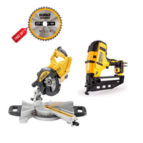 DWS773 DeWALT 216 mm skersinio pjovimo staklės 1300W + DCN660N 18V 16 Ga viniakalė + DOVANA!
