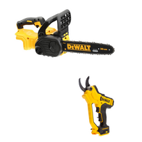 DCMPP568N DeWALT 18V akumuliatorinis sekatorius + DCM565N 18V grandininis pjūklas