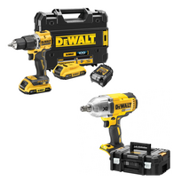 DCD100YD2T + DCF899NT  DeWALT 18V XR suktuvas – smūginis gręžtuvas + DeWALT 18V smūginis veržliasukis (2x2.0 Ah)