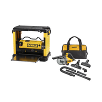 DW733 + DCV501LN DeWALT reismusinės obliavimo staklės (Type 11) + DeWALT 18V rankinis siurblys (1x5.0 Ah)