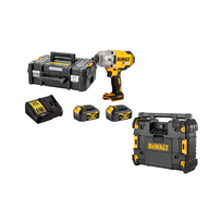 DCF899M2 + DWST1-81079 DeWALT 18V smūginis veržliasukis + DWST1-81079 DeWALT TSTAK radijo imtuvas (2x4.0 Ah)