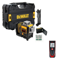 DCE089RNT DeWALT kryžminių linijų lazeris + Leica Disto D2 Bluetooth® lazerinis atstumų matuoklis (100 m) +  DOVANA!
