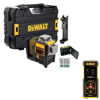 DCE089RNT DeWALT kryžminių linijų lazeris + DW03050 DeWALT Lazerinis atstumų matuoklis – 50 metrų  DOVANA!