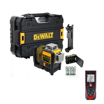DCE089GNT DeWALT kryžminių linijų lazeris + Leica Disto D2 Bluetooth® lazerinis atstumų matuoklis (100 m) + DOVANA!