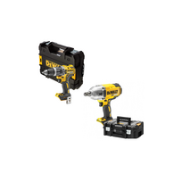 DCF899HNT DeWALT 18V smūginis veržliasukis + DCD796NT DeWALT 18V suktuvas – smūginis gręžtuvas