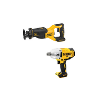 DCF899HN DeWALT 18V smūginis veržliasukis + DCS382N DeWALT 18V tiesinis pjūklas