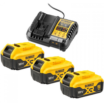 DCB1104P3 DeWALT 4A greitojo kroviklio ir akumuliatorių rinkinys (3x5.0 Ah)