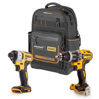 DCK266MNGT DeWALT 18V smūginis suktuvas + suktuvas-gręžtuvas su įrankių kuprine