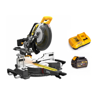DCS781T1 DeWALT FLEXVOLT 54V skersinio pjovimo staklės 305 mm (1x6.0 Ah)