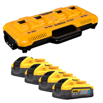 DCB104H4 DeWALT POWERSTACK 18V akumuliatorių ir kroviklio rinkinys (4x5.0 Ah)