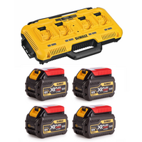 DCB104T4 DeWALT FLEXVOLT 54V baterijų ir kroviklio rinkinys (4x6.0 Ah)