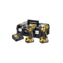DCK266M2T DeWALT 18V smūginis suktuvas + suktuvas-gręžtuvas (2x4.0 Ah)