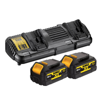 DCB132P2 DeWALT 18V akumuliatorių ir kroviklio rinkinys (2x5.0 Ah)