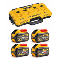 DCB104Y4 DeWALT FLEXVOLT 54V baterijų ir kroviklio rinkinys (4x12.0 Ah)