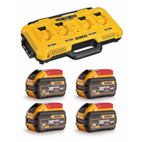 DCB104X4 DeWALT FLEXVOLT 54V baterijų ir kroviklio rinkinys (4x9.0 Ah)