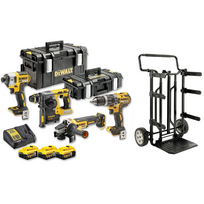 DCK422P3 DeWALT 18V combo rinkinys (3x5.0 Ah) + 1-70-324 TOUGHSYSTEM vežimėlis